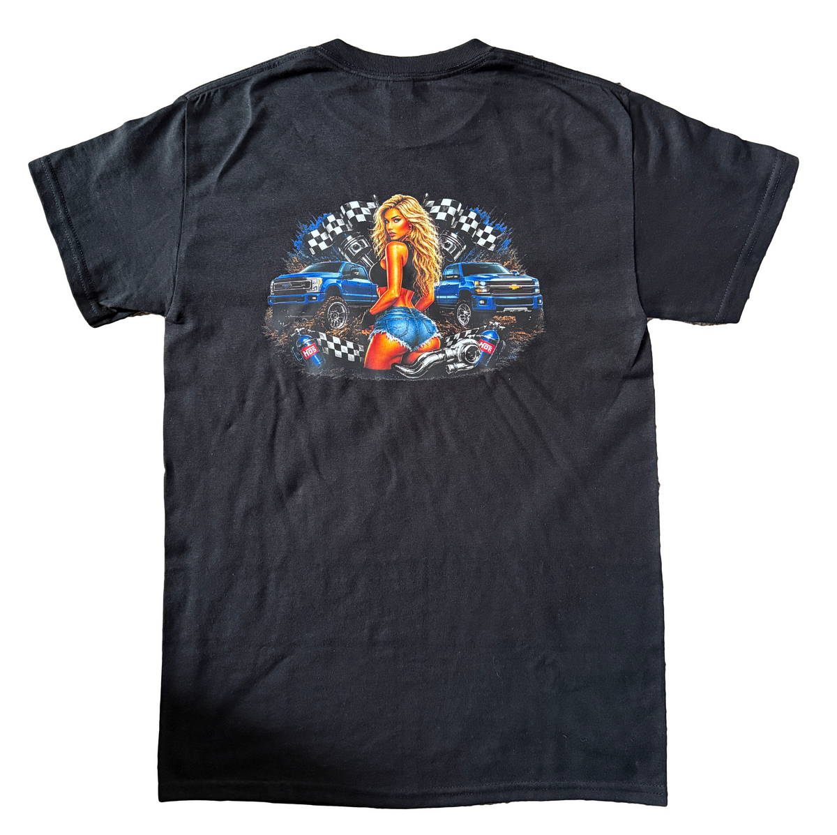 Blonde Hair and Blue Truck Tshirt